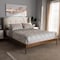 Baxton Studio Brooklyn Walnut Wood Beige Full Size Platform Bed 140-7541 - alternate 3